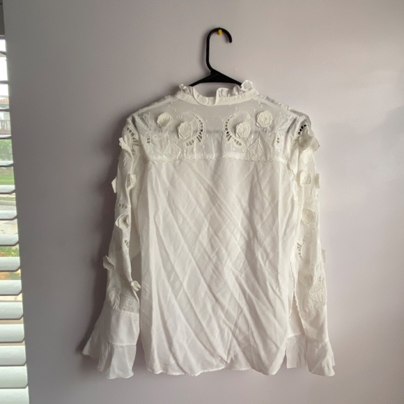 See By Chloe White Long Sleeve Top - Picture 4 of 5